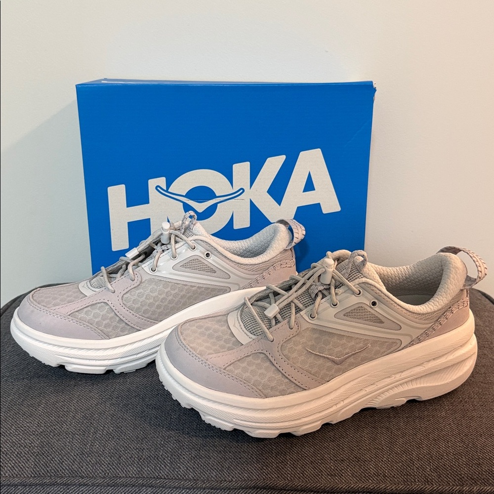 NWT Hoka Bondi B3LS Sneakers All Gender Size W8 / M7 Gray - Picture 9 of 13